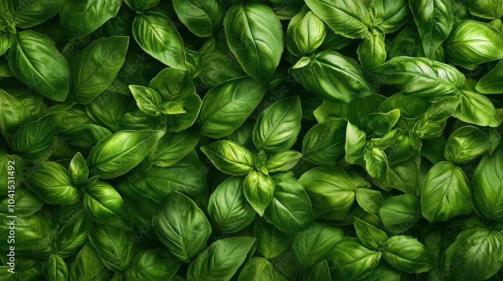 A seamless spread of fresh basil leaves, tightly packed together to fill the entire frame with their fragrant, vibrant green tones. A seamless spread of fresh basil leaves, tightly packed together to fill the entire frame with their fragrant, vibrant green tones.