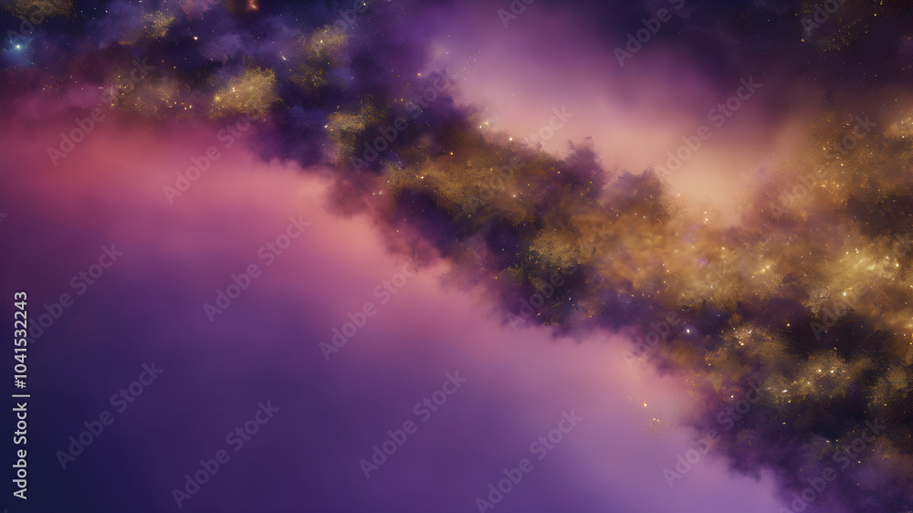 Fototapeta premium starry night sky with golden glitter