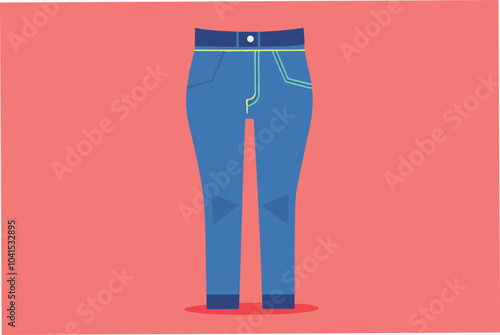 Skinny Jeans vector art illustration