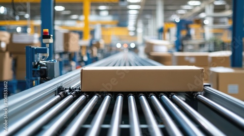 Wallpaper Mural Automated conveyor system for production in a manufacturing environment Robot assisted machinery in operation Torontodigital.ca