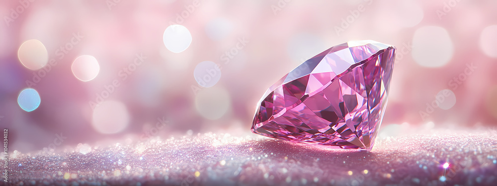 Fototapeta premium Elegant Pink Diamond in Gentle Light