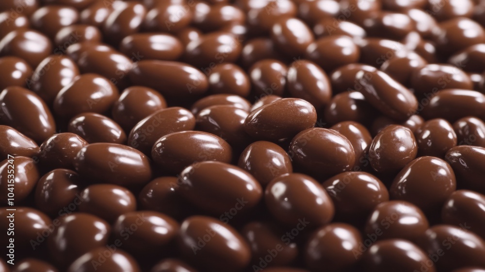 A surface densely covered with chocolate-covered almonds, filling every inch of the frame with their glossy, smooth texture and rich tones. A surface densely covered with chocolate-covered almonds, filling every inch of the frame with their glossy, smooth texture and rich tones.