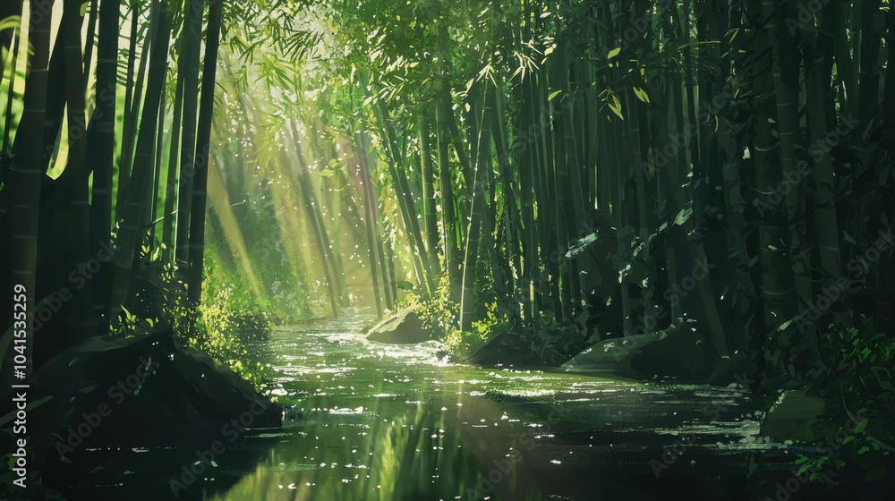 Fototapeta premium Bamboo Forest in Morning Light