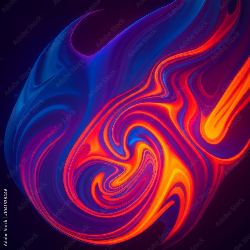 Obraz premium Neon light 3D background Illustration