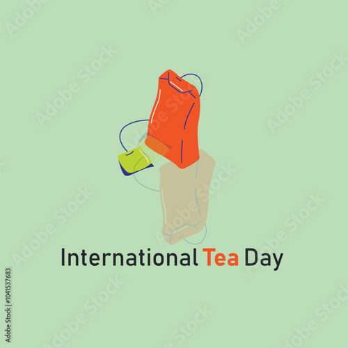 vector graphic of International Tea Day good for national International Tea Day celebration. flat design. flyer design.flat illustration.