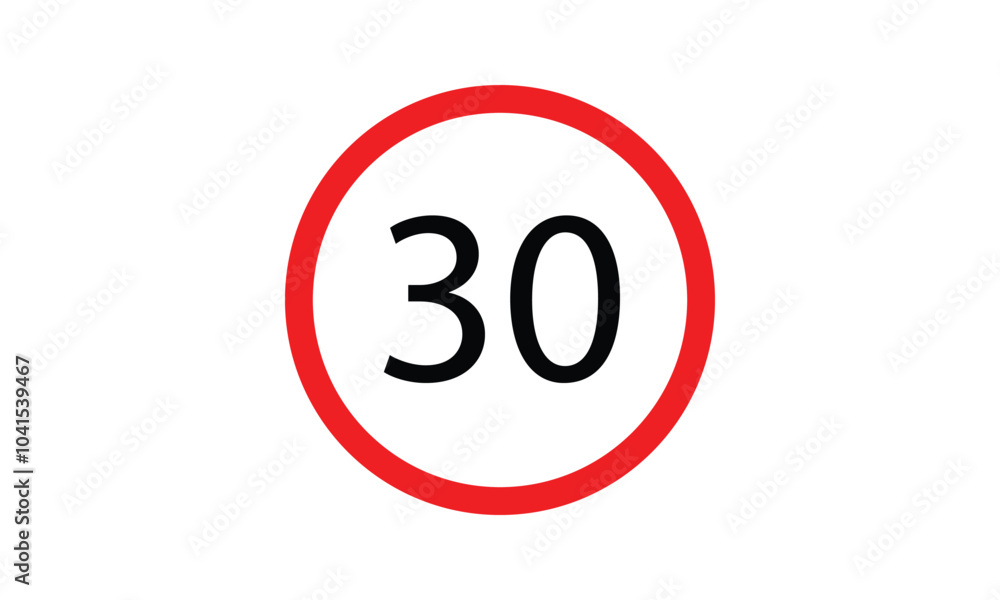 Speed limit, driving speed limit thirty 30 sign. traffic signs Speed limit, driving speed limit thirty 30 sign. traffic signs