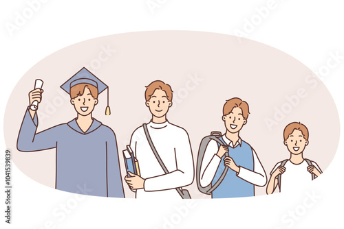 Characters of different ages