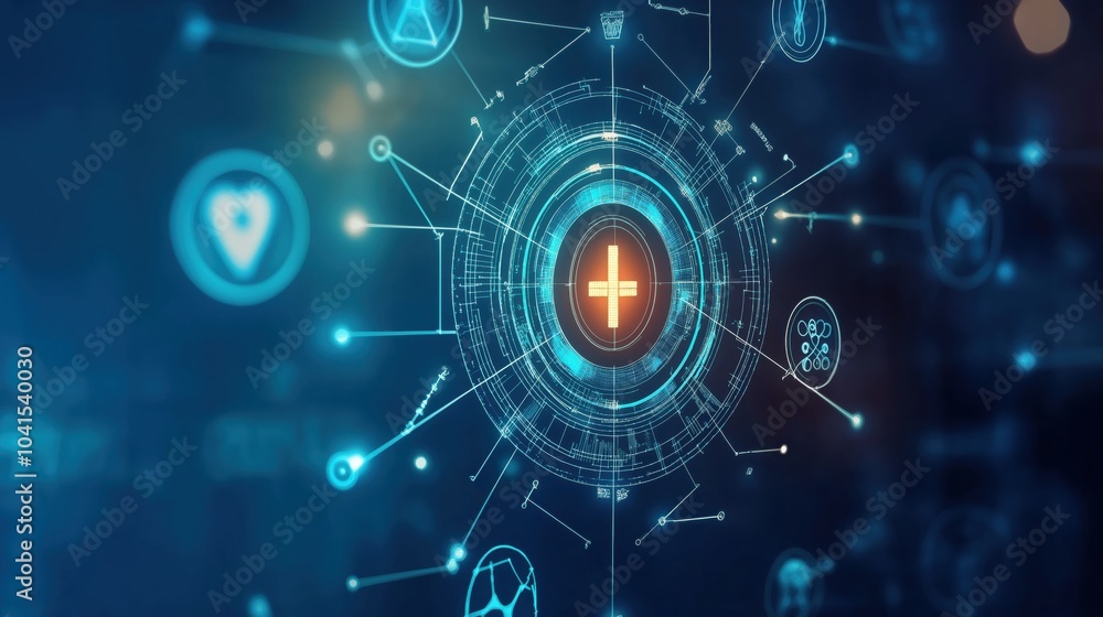 Obraz premium The Heart of Technology: A Digital Representation of Life's Essence