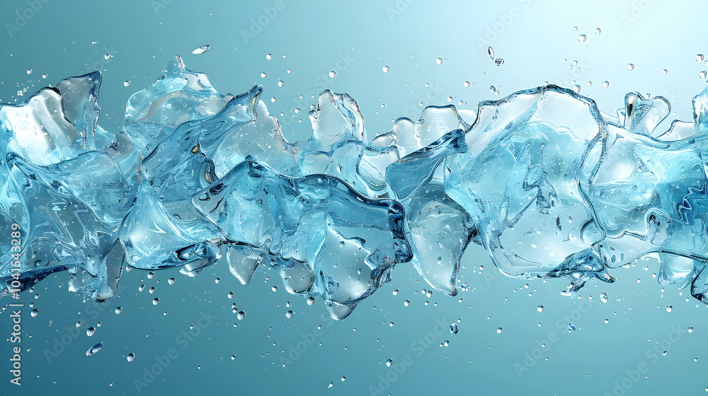 Water Droplets Abstract 3D Illustration Water Droplets Abstract 3D Illustration