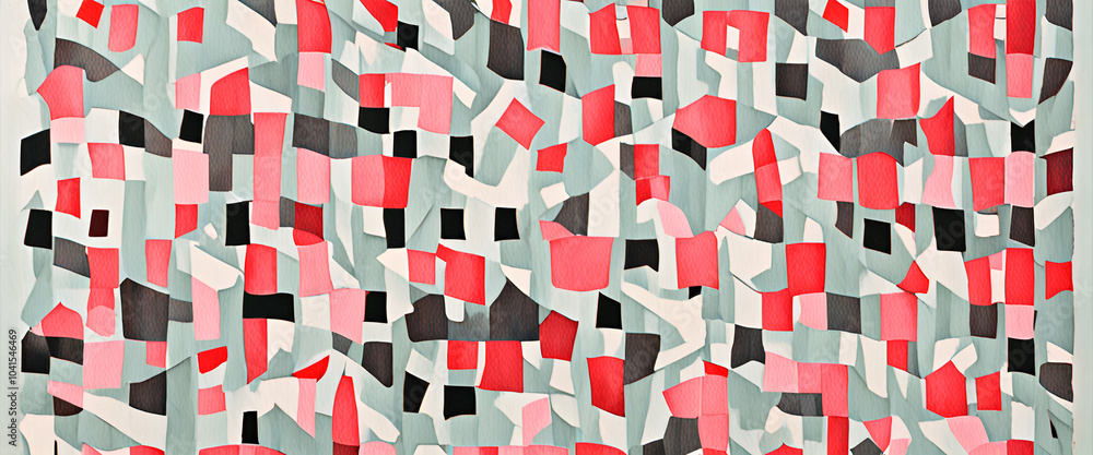 Fototapeta premium illustrazione con elementi geometrici a tema astratto surreale