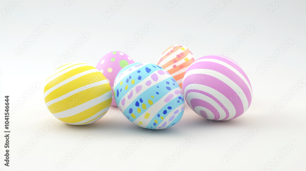 Easter eggs on white background, stock photo Easter eggs on white background, stock photo