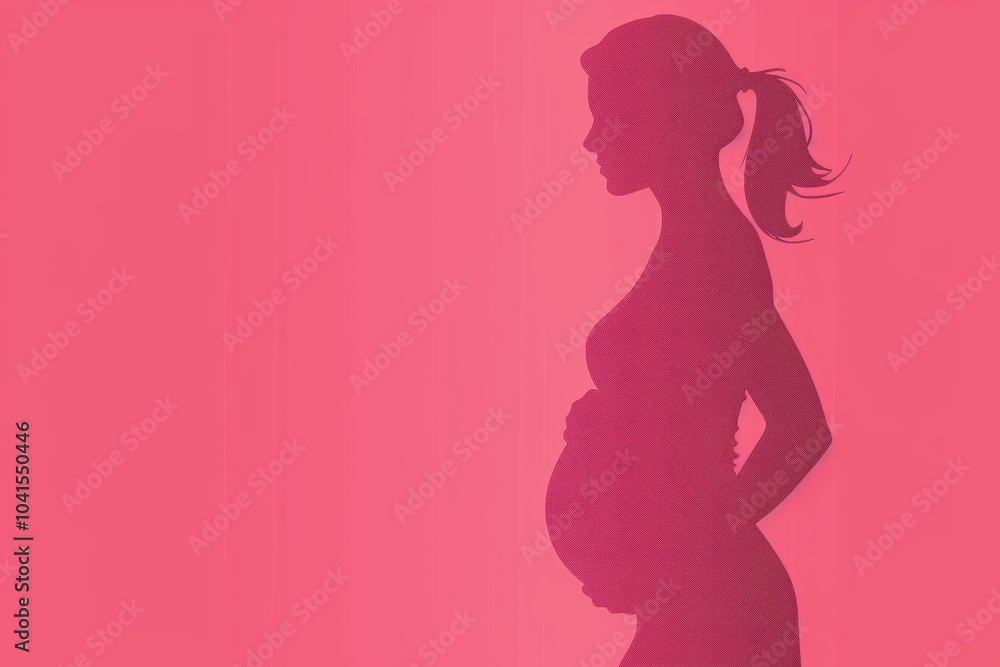 Pregnant woman holding belly, soft light, peaceful and joyful atmosphere Pregnant woman holding belly, soft light, peaceful and joyful atmosphere