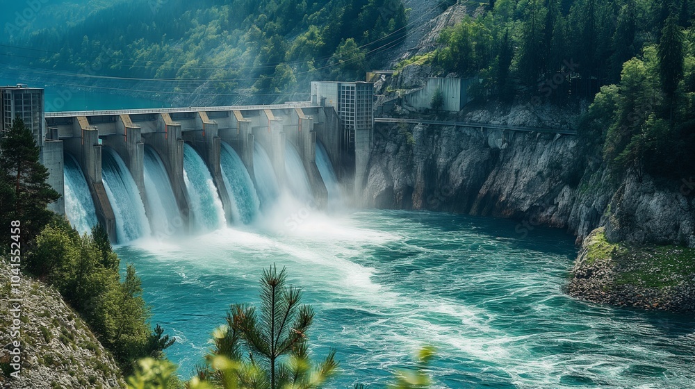 Hydroelectric Power Plant Landscape Hydroelectric Power Plant Landscape