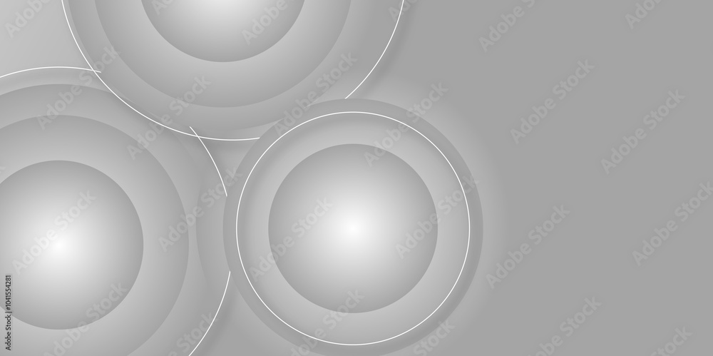 Modern abstract gradian background with transparent layers circle shape with shadow. gray and white color technology concept background. abstract template design Banner Pattern texture concept. Modern abstract gradian background with transparent layers circle shape with shadow. gray and white color technology concept background. abstract template design Banner Pattern texture concept.