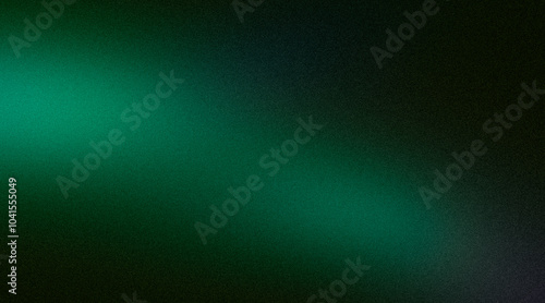 Fototapeta Naklejka Na Ścianę i Meble -  Grainy background green abstract noise texture vibrant glowing color gradient shape black backdrop dark banner poster header cover wallpaper design