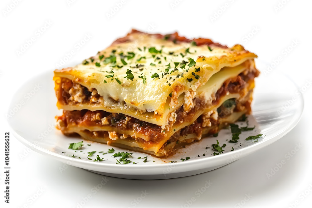 Italian lasagna al forno pasta with mozzarella cheese and beef meat isolate don white background
Italian lasagna al forno pasta with mozzarella cheese and beef meat isolate don white background