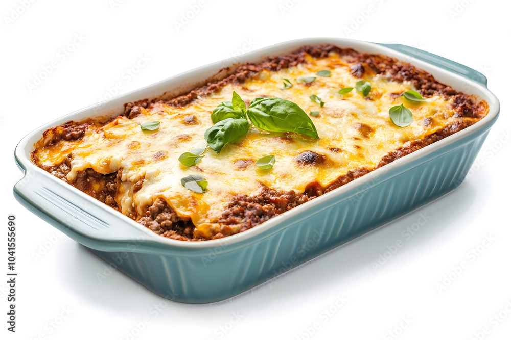 Italian lasagna al forno pasta with mozzarella cheese and beef meat isolate don white background
Italian lasagna al forno pasta with mozzarella cheese and beef meat isolate don white background