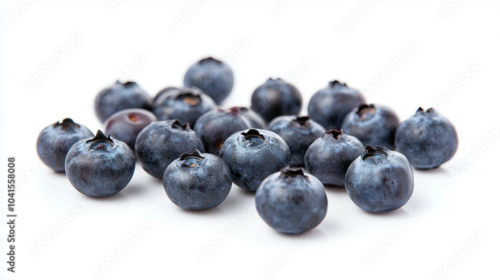Fresh Blueberries on White Background Fresh Blueberries on White Background