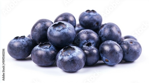 Fresh Blueberries Isolated on White Background