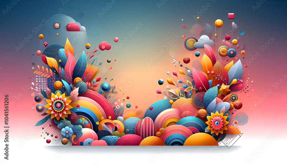 Vibrant 3D Floral Fantasy Vibrant 3D Floral Fantasy