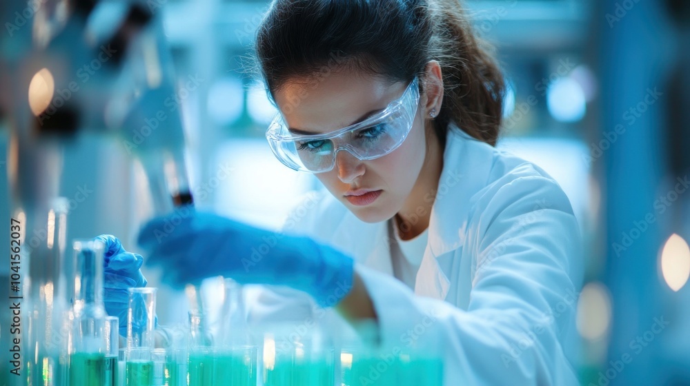 Female Scientist Working in Laboratory Female Scientist Working in Laboratory