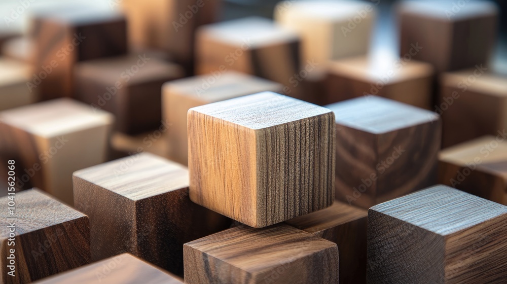 Wooden blocks showcasing a creative feature design Wooden blocks showcasing a creative feature design