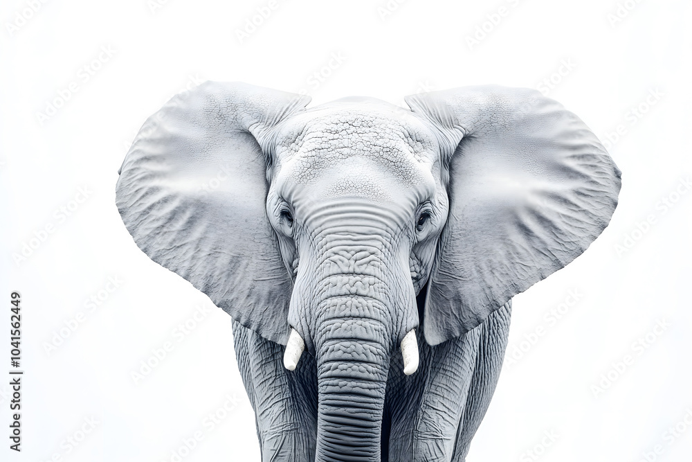 Obraz premium Elephant isolated on white background