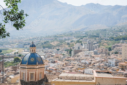 Принти на полотні view from the top of the cathedral over a town of Termini Imerese in Sicily