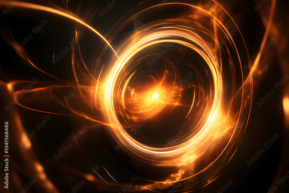 Obraz premium Abstract glowing galaxy energy tunnel in space background 