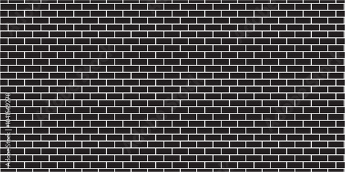 Abstract bathroom wall and floor brick wall texture background. black brick vector illustration texture of the wall with masonry Bricks laid in rows background.	
