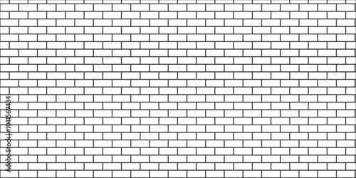 Abstract bathroom wall and floor brick wall texture background. white brick vector illustration texture of the wall with masonry Bricks laid in rows background.	
