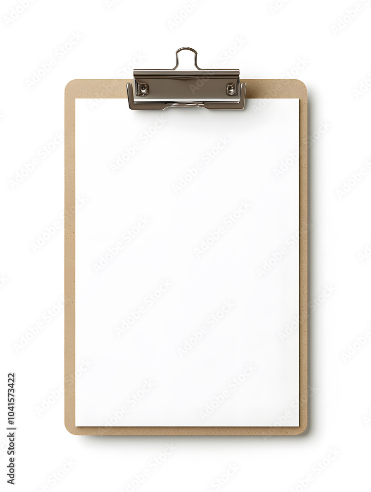 Empty blank clipboard with paper sheet isolated on white background Empty blank clipboard with paper sheet isolated on white background