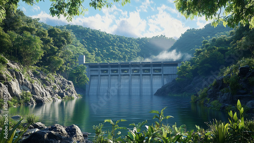 自然の中に立つ胆沢ダム