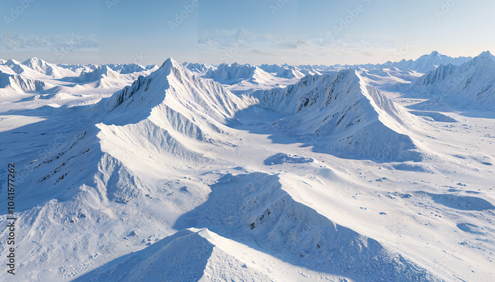 Fototapeta premium Sommets enneigés sous le ciel clair
