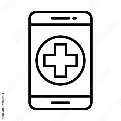 Telemedicine line icon
