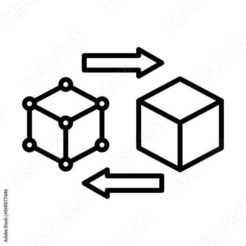 Digital Twins line icon