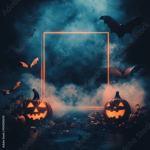 Spooky Halloween Night: Eerie Background for Your Social Media Posts photo