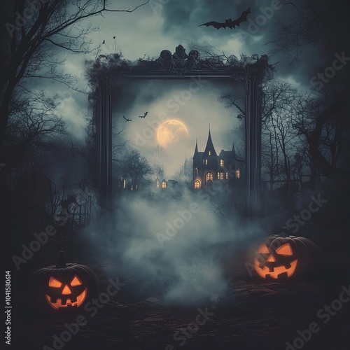 Wallpaper Mural Spooky Halloween Night: Eerie Background for Your Social Media Posts Torontodigital.ca