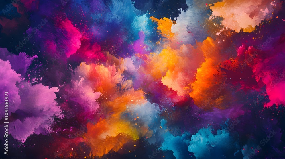 Abstract Colorful Paint Splashes Background Abstract Colorful Paint Splashes Background