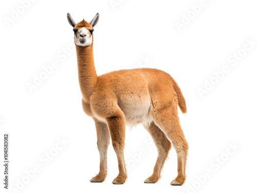 a brown and white llama photo