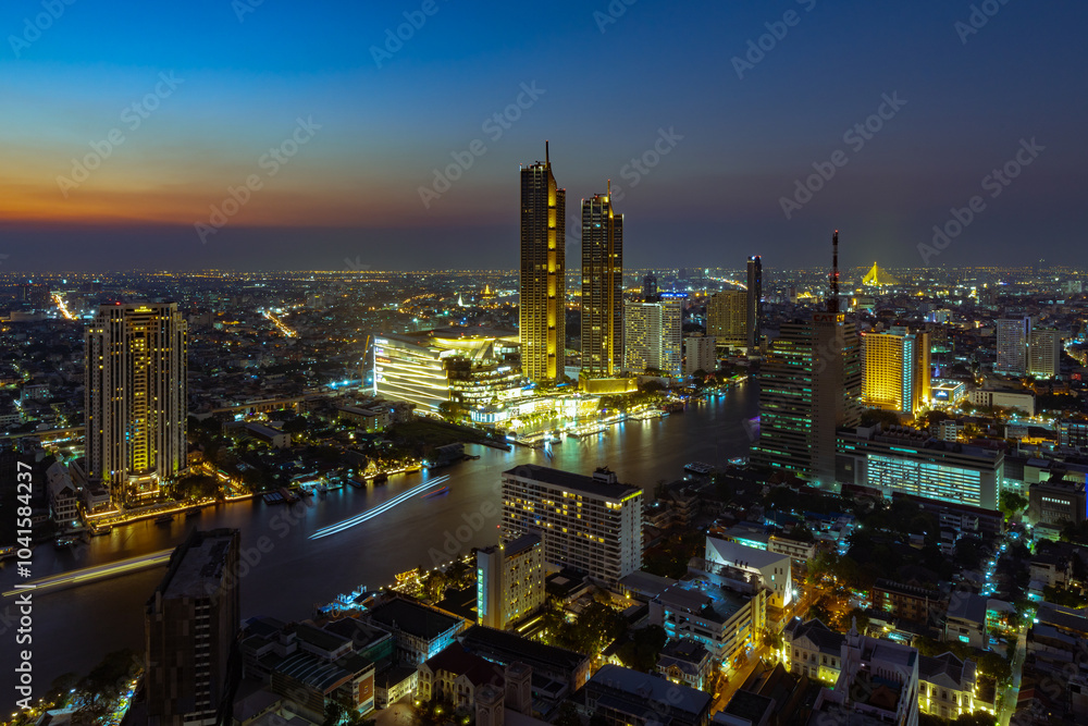 Obraz premium On Top City View In Bangkok Thailand