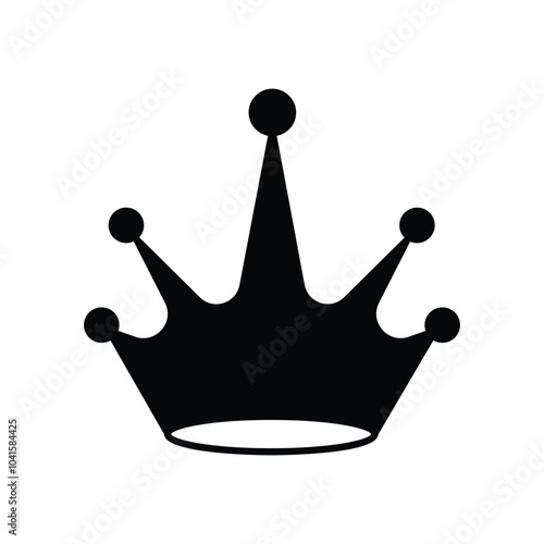 crown icon isolated on white background, Royal king crown queen princess tiara diadem prince crowns silhouette logo vector illustration