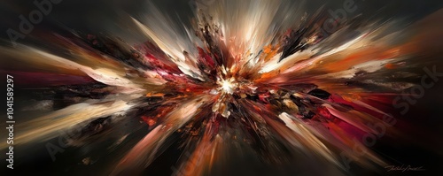Vibrant abstract artwork displaying dynamic colors and swift motion, creating an energetic visual experience.