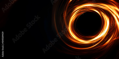 Abstract glowing galaxy energy tunnel in space background