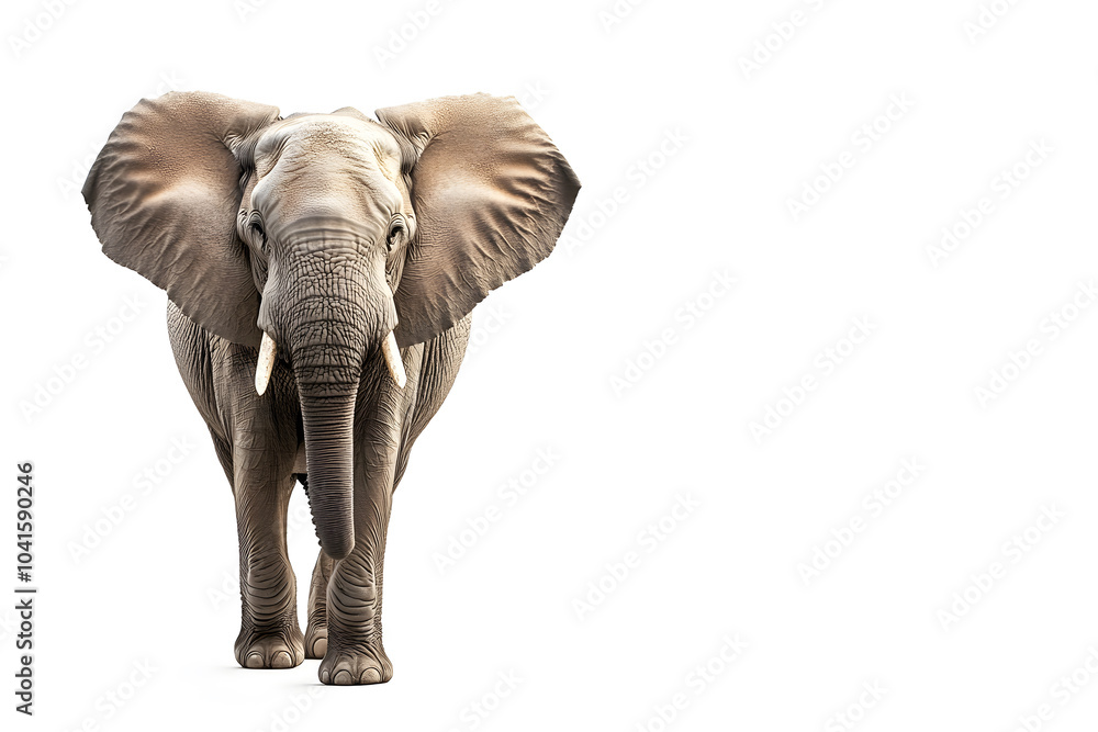 Obraz premium Elephant isolated on white background