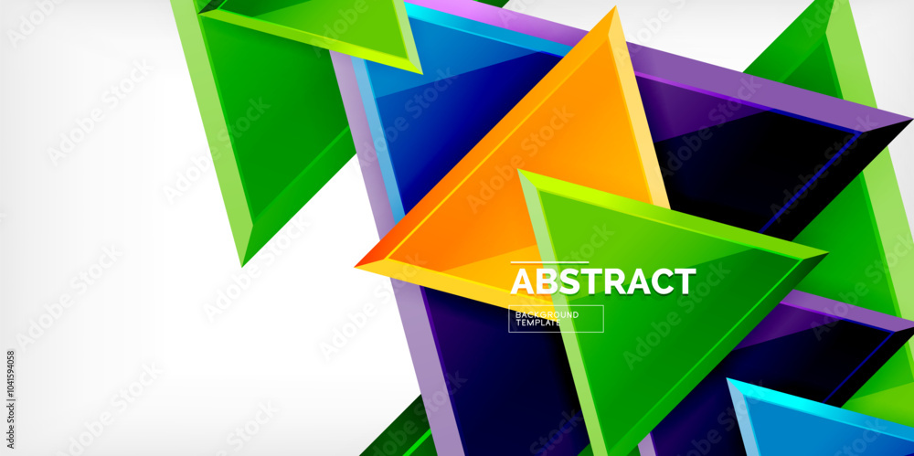 Abstract background - glossy triangles. Vector Illustration For Wallpaper, Banner, Background, Card, Book Illustration, landing page Abstract background - glossy triangles. Vector Illustration For Wallpaper, Banner, Background, Card, Book Illustration, landing page