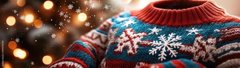 Festive Ugly Christmas Sweater with Snowflake Design, Perfect for Holiday Parties and Ugly Christmas Sweater Contests This sweater features a classic Christmas tree design with falling snowflakes Festive Ugly Christmas Sweater with Snowflake Design, Perfect for Holiday Parties and Ugly Christmas Sweater Contests This sweater features a classic Christmas tree design with falling snowflakes