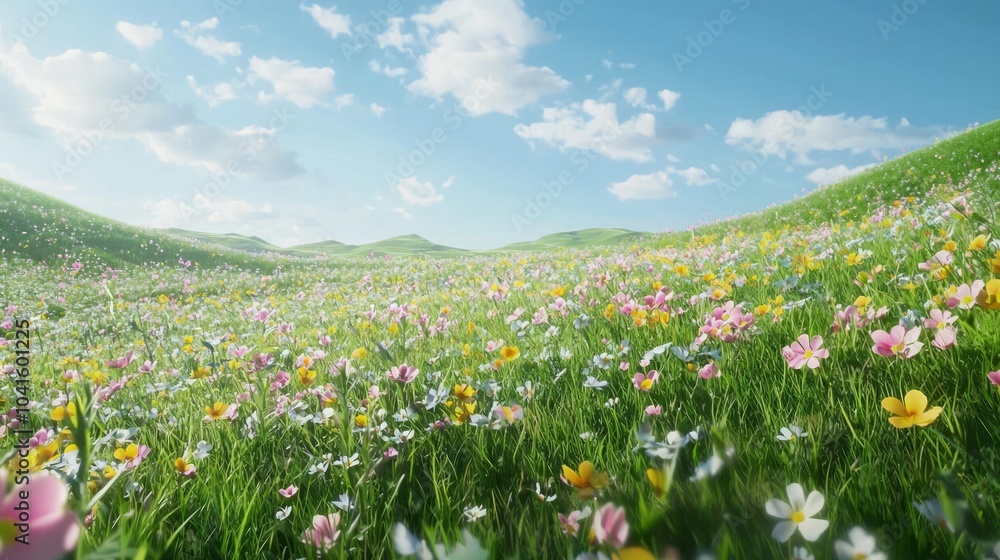 Blooming Wildflower Meadow in the Wild West: Capturing Nature's Beauty with Cinematic Detail and Vibrant Colors Blooming Wildflower Meadow in the Wild West: Capturing Nature's Beauty with Cinematic Detail and Vibrant Colors