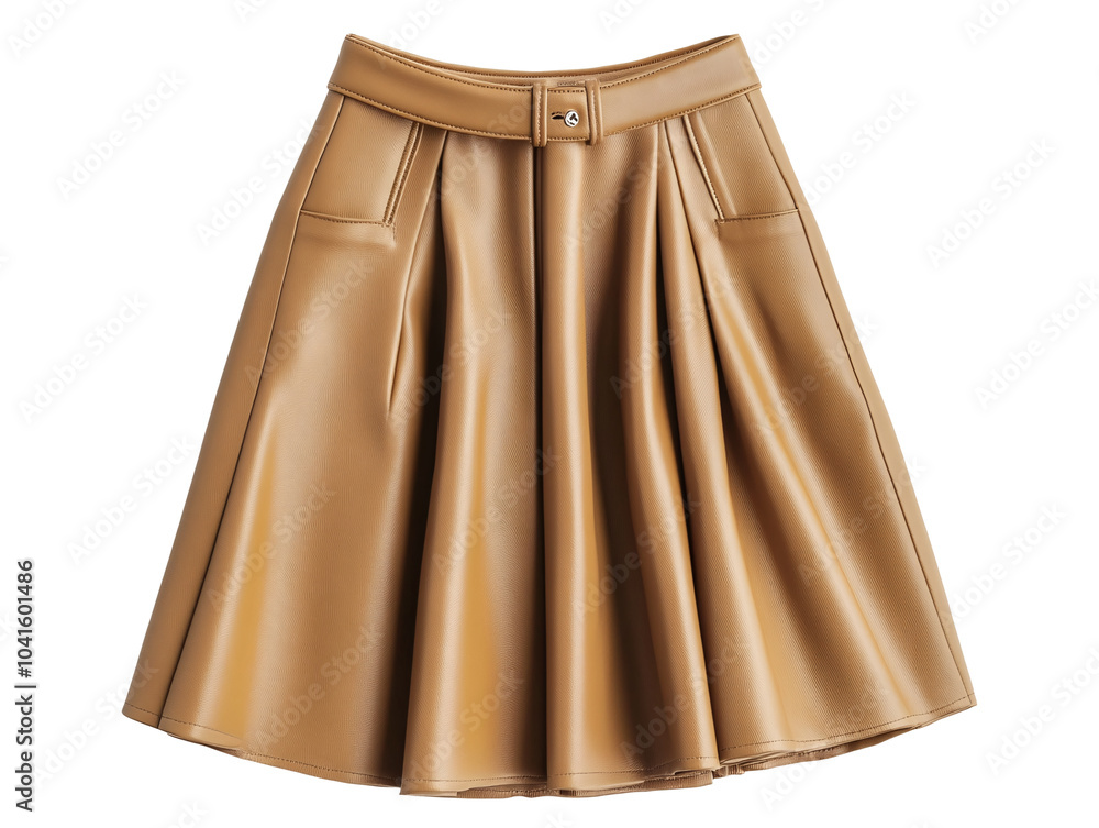 a brown skirt with a belt a brown skirt with a belt