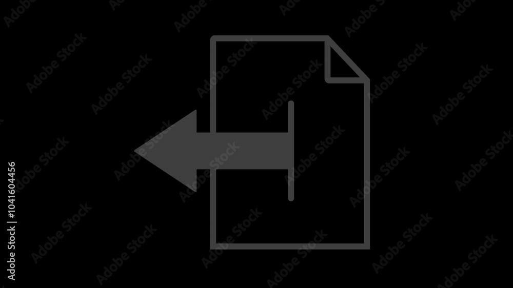 2d animated video of send or share document file without background